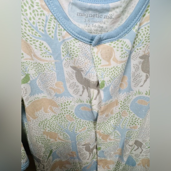 Magnetic Me Acadia Print Footie Pajamas Size 3-6M - Picture 3 of 6
